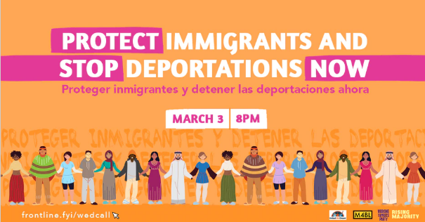 Protect Immigrants & Stop Deportations Now! Virtual Rally @ Online
