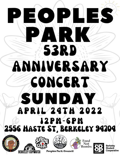 Peoples Park 53rd Anniversary Concert! @ People's Park