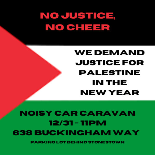SF: New Years Eve Car Protest for Palestine
