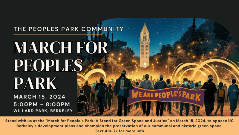 March for People’s Park: A Stand for Green Space and Justice on Regent St. @ Willard Park