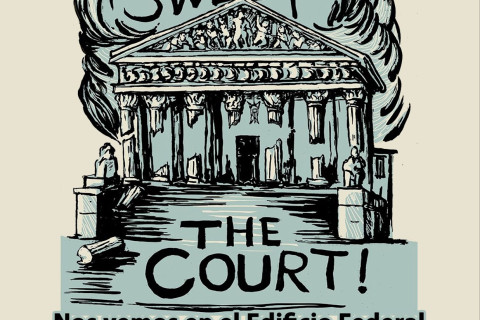 Poster for the event in Spanish