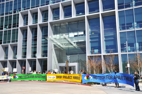 green yellow blue banners