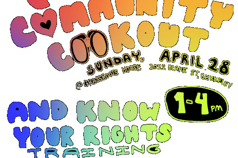 Sunday 4/28: Berkeley Copwatch Community Cookout