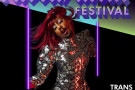2024 Fresh Meat Festival Flyer in green and purple with Iman in a silver outfit dancing