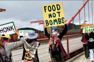 Holding Signs on Golden Gate Bridge