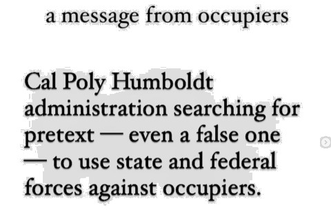 A MESSAGE FROM OCCUPIERS (4/25/2024)