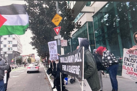 Workers Protest SFLC Honor for Zionist ILWU Pres Willie Adams: No
Labor Support for Genocide