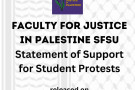 April 28, 2024 - As the newly launched chapter of Faculty for Justice in Palestine (FJP) at SFSU, we are proudly watching students across...