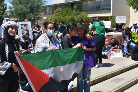 Photo from the sit-in at CSU-Fresno on May 1