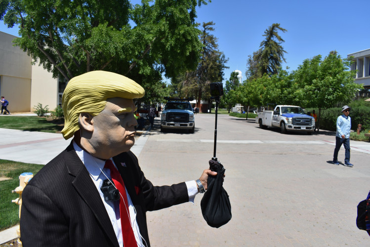 Photo from the sit-in at CSU-Fresno on May 1