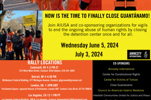 a list of vigils across the US and other locations