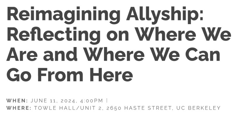 Towle Hall/Unit 2
2650 Haste Street
UC Berkeley, CA

Event is free and open to the public