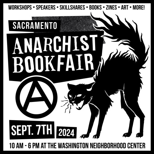 Sacramento Anarchist Bookfair Image for Social Media Posts