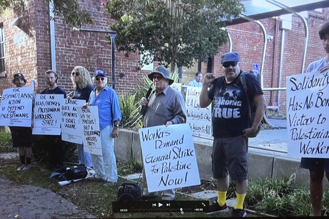 ILA Solidarity & Solidarity With Palestine Rally At Maersk In Emeryville