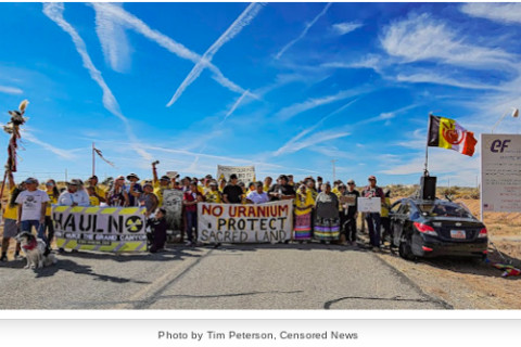 White Mesa Ute marched in protest of the uranium mill in southeastern Utah poisoning their community. The mill is now bringing in radioac...