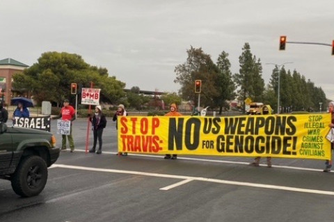 Human blockades to stop US weapons shipments to Israel
