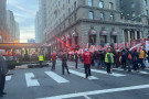 Over 1,000 striking Unite Here Local 2 hotel workers rallied and marched in Downtown San Francisco. Two leaders President Lizzy Tapia and...