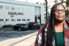 ATB leader Kamillah Ealom in front of Darling Animal Rendering Plant at 429 Amador Street, SF