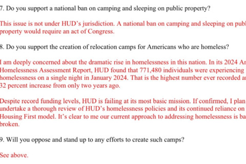 (WASHINGTON, D.C – February 5th) The only acceptable answer to whether homeless people should be forced into government-run detention cam...