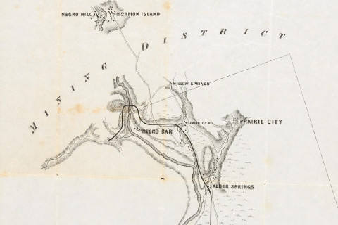September 1854 Survey Map California Gold Mining District 