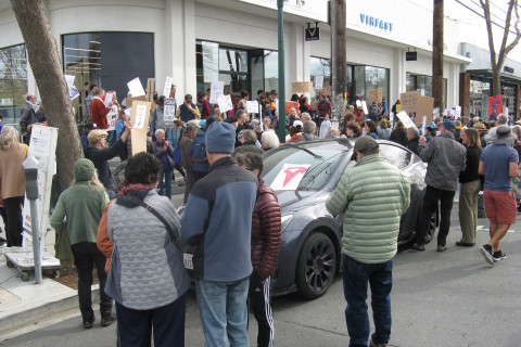more pix from the berkeley tesla action 2_15_25....