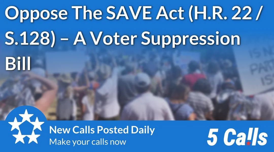 PROTEST Against the SAVE Act Indybay