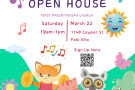 Music Open House flyer with event details