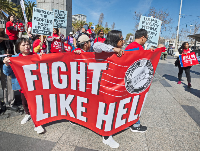 Postal are workers clear on privatization: "Hell No!" and will "Fght Like Hell"