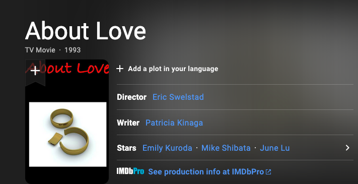 Screenshot of Imdb Page About Love Movie