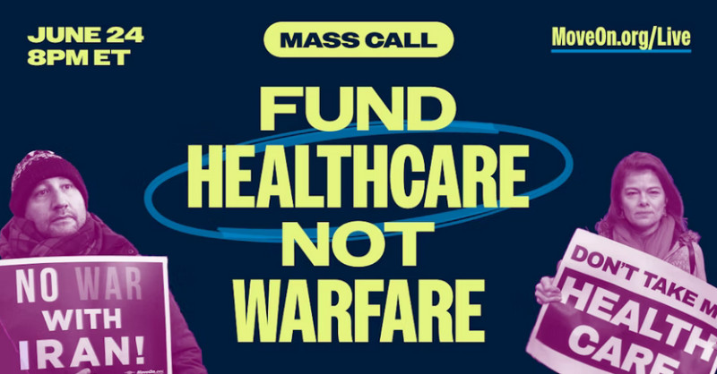 Virtual action rally - join from anywhere
https://www.facebook.com/moveon/