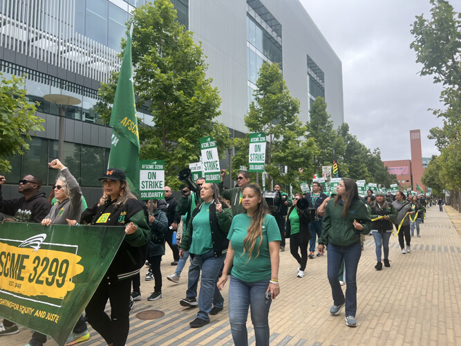 AFSCME 3299 Marched At UCSF Mission Bay Campus