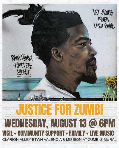 Clarion Alley (between Mission and Valencia Streets and 17th and 18th Streets in the Mission District in San Francisco)