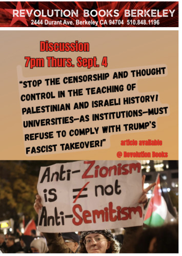 Revolution Books
2444 Durant Avenue
Berkeley, CA 94704