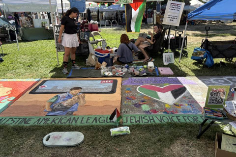 Chalk It Up Mural - Palestine American League/Jewish Voice for Peace