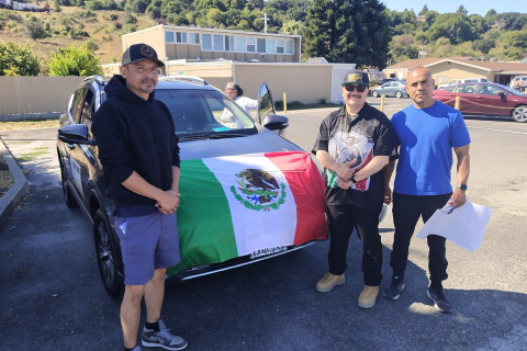 Local Lowrider community protests ICE illegal ICE operations in Richmond and San Pablo, California.