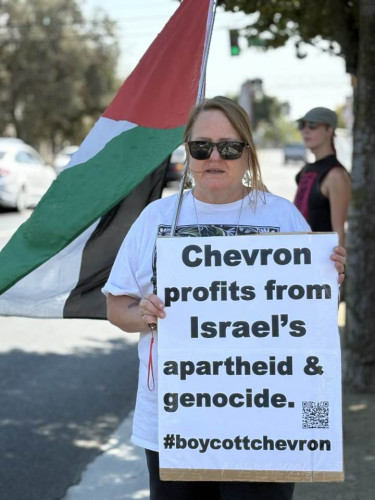 Chevron profits from Israel's apartheid and genocide