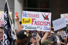 “As veterans of multiple wars, we as veterans, adamantly oppose and we adamantly protest the occupation of DC” was how a speaker from FLA...