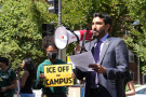U.S. “Shadow Senator” for the District of Columbia, Ankit Jain (D-DC) speaks to student protesters.