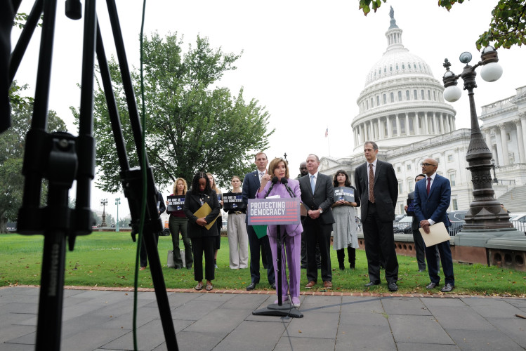 Former House Speaker Nancy Pelosi (D-CA) speaks on the importance of the pending legislation.