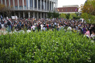 Hundreds in yet another Sproul Hall demonstration against the US-Israel attempted destruction of Palestine. 