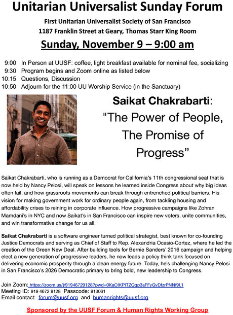 Saikat Chakrabarti: "The Power of People, The Promise of Progress”