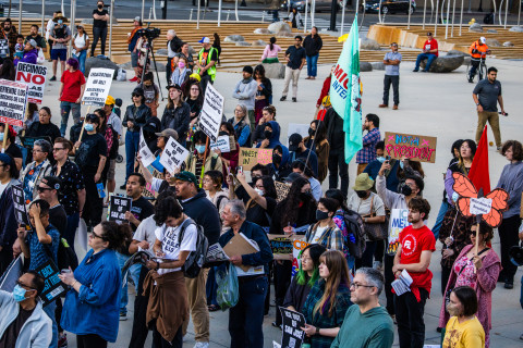 Community members in San Jose held an emergency rally in front of City Hall on October 23 to protest the increased presence of ICE office...