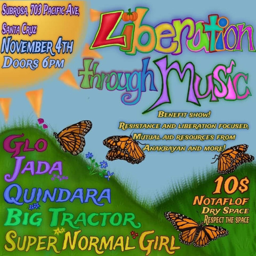 Tuesday 11/4: Liberation Through Music BENEFIT SHOW