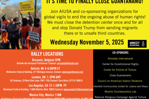 Most vigils are on the 1st Wednesday - in November SF's vigil is Thursday