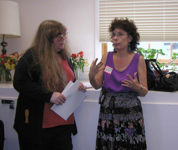 Save Section 8 Housing Tenants Meeting In San Rafael Years agin In 2005. Thats Me In The Background In Black Sweater And Red Top, Holding...