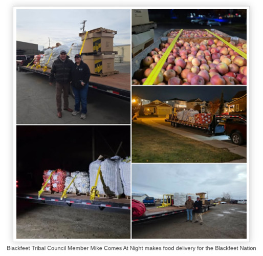 The Blackfeet Nation brought in a load of produce from the Yakama Nation, and Fort Peck announced buffalo distribution. Gila River is giv...