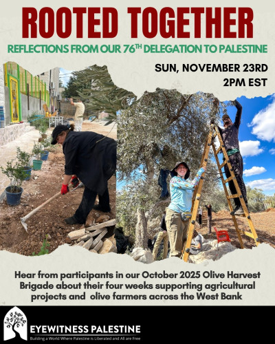 Online
https://www.zeffy.com/en-US/ticketing/d76-olive-harvest-brigade-report-back-2