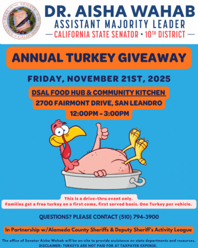 DSAL Community Kitchen 
2700 Fairmont Dr.
San Leandro, CA
