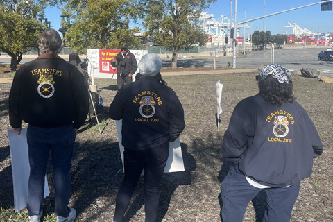 Teamsters Joined Rally Against Trade War At Port Of Oakland