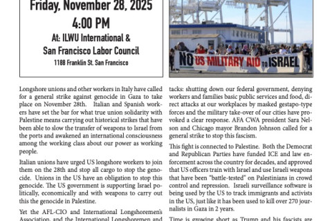 Action At ILWU International To Stop Genocide